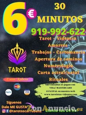 TAROT TELEFONICO 30 MINUTOS POR 6 EUROS